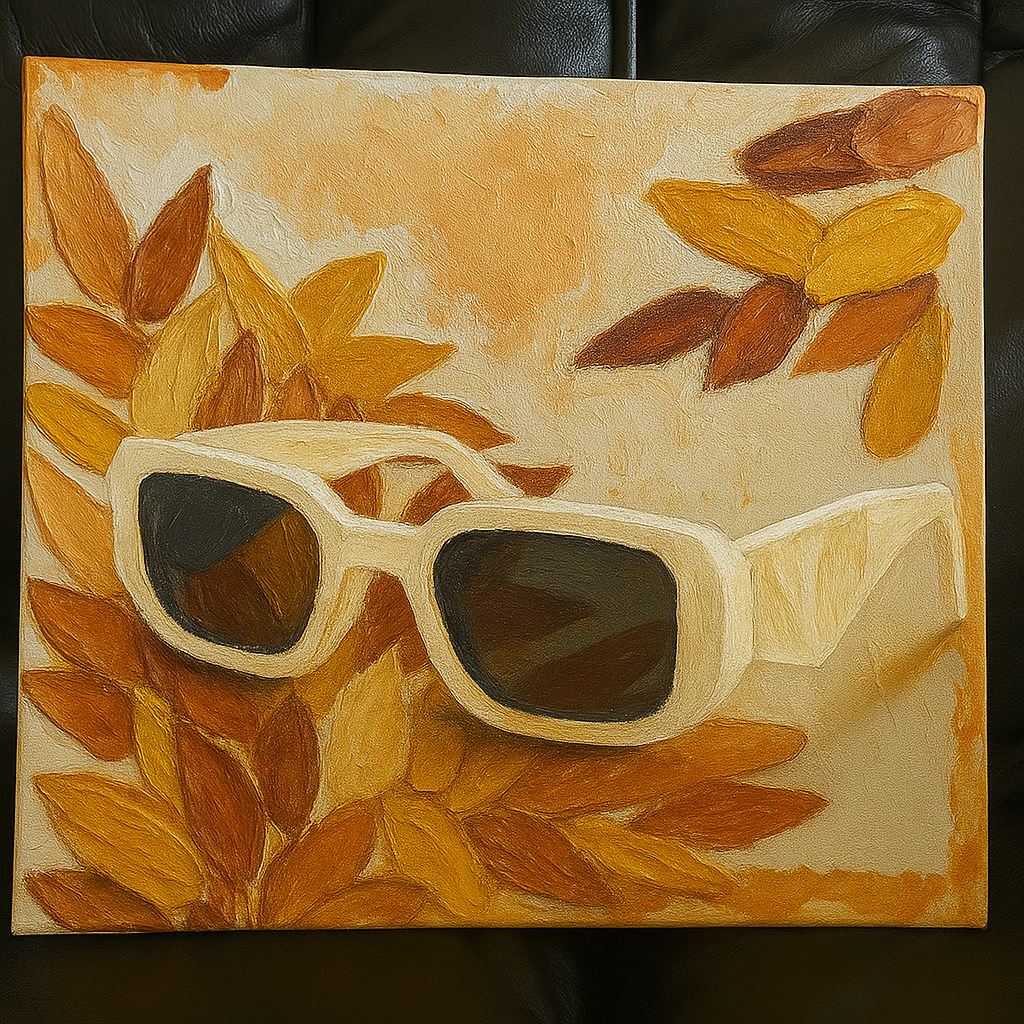White Sunglasses — Original Hand-Painted Canvas (Made-to-Order)